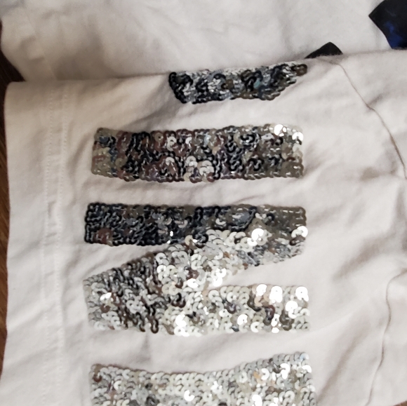 T-shirt pink tropical bling floral - Picture 4 of 4